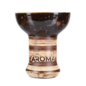 Чаша для кальяна Aroma Zulu Glaze Black фаннел черная глазурированая глина