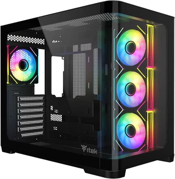 Ігровий корпус Itek Dark CAVE Curved ARGB Чорний (101872059)