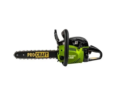 Бензопила ланцюгова бензинова PROCRAFT K450 (шина+ланцюг 45 см, шина+ланцюг 40 см, двигун 52CC) для дому та саду