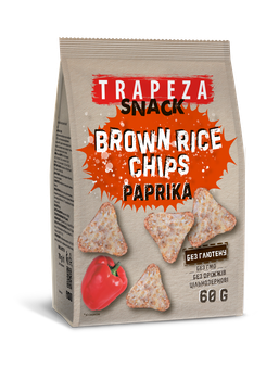 Чипсы из бурого риса со вкусом паприки Без глютена Trapeza 60 г