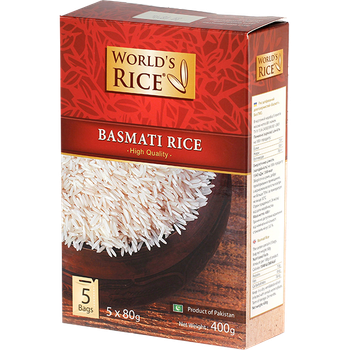 Рис Басмати Без глютена World's Rice 5х80 г