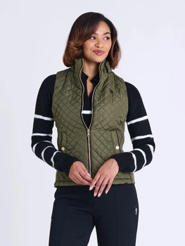 Теплый жилет короткий женский U.S. Polo Assn 747012C-1K00A(MOSS MOUNTAIN) S Зеленый (670294346384)