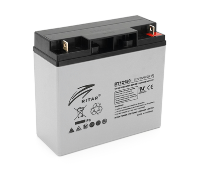 Аккумулятор AGM 12V 18Ah RITAR RT12180GL5 (39986)