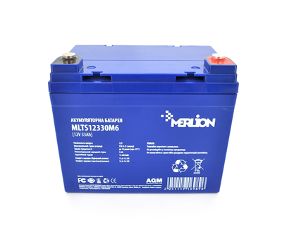 Аккумулятор AGM 12V 33Ah MERLION EURO MLTS1233M6 (16989)
