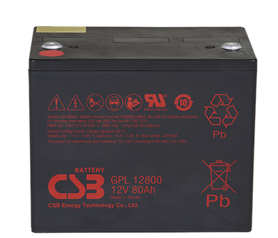 Аккумулятор AGM 12V 80Ah CSB GPL12800 (28233)