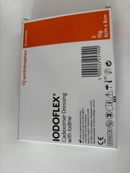 Антибактериальная повязка для заживления ран Smith & Nephew Iodoflex с йодом 6 x 8 см в наборе 3 шт