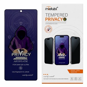Защитное стекло антишпион на Samsung Galaxy S25 Ultra MIETUBL Privacy приватное затемненное 3D (ЕС-2152S25UPB)