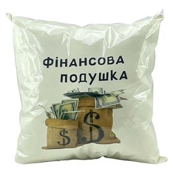 Подушка Strateg Фінансова подушка безпеки 35х35 см мікровелюр молочна 61584