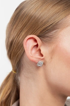 Сережки пусети FAMO SER-13702 Сріблястий 1 * (SER-13702)