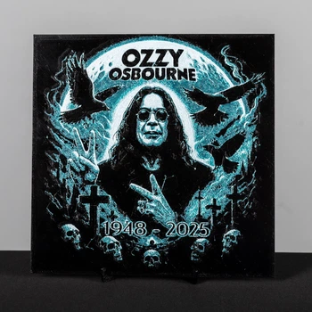 3D картина Оззі Осборн - Ozzy Osbourne Ravens з підставкою Сірий