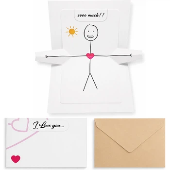 Подарочная поздравительная открытка «I love you sooo much» Белый