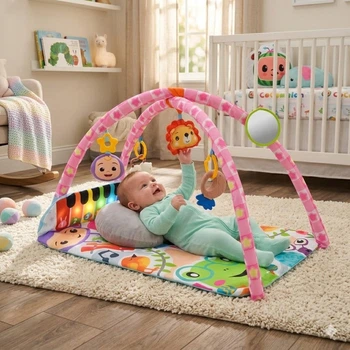 Развивающий коврик для малышей AO MA TOYS игровой центр с погремушками 3 в 1 в коробке 42 см 918-3882
