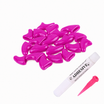 Колпачки для когтей антицарапки накладные Нігтик M (4-6 кг) 20 шт. Purple