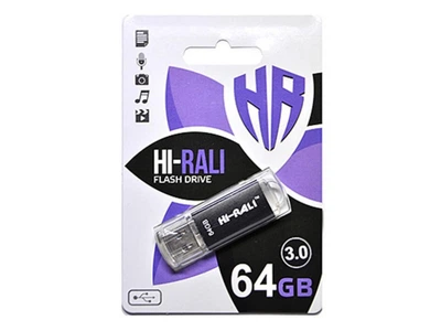 USB флеш накопичувач Hi-Rali Rocket series Black (HI-64GB3VCBK)