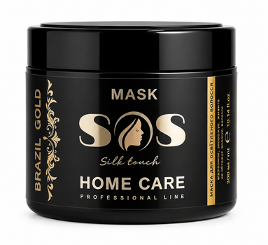 Маска для відновлення освітленого волосся Brazil Gold Home Care Silk Touch Sos Mask 300 мл