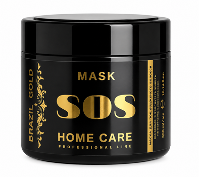 Маска для відновлення пошкодженого волосся Brazil Gold Home Care Sos Mask 300 мл