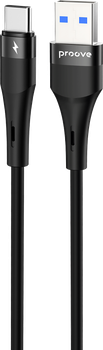Кабель Proove Light Silicone Plus USB to Type-C 3A 1 м Black (632560001)