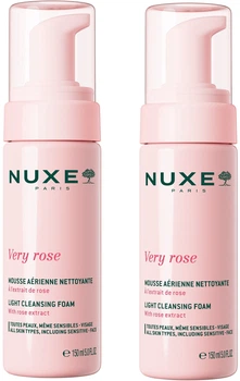 Zestaw pianek do mycia twarzy Nuxe Very Rose 2x150 ml (3264680046827)
