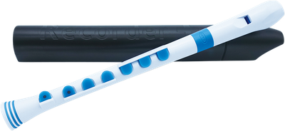 Блокфлейта барокова Nuvo Recorder+ Біла з синім