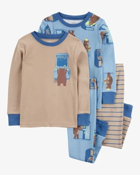 Набор детских пижам Carter's 2 шт 1159862388 (Коричневый/Синий 2) на рост 88-93 см