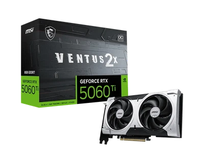 Видеокарта RTX 5060 Ti 8GB GDDR7 Ventus 2X OC Plus MSI (GeForce RTX 5060 Ti 8G VENTUS 2X OC PLUS)