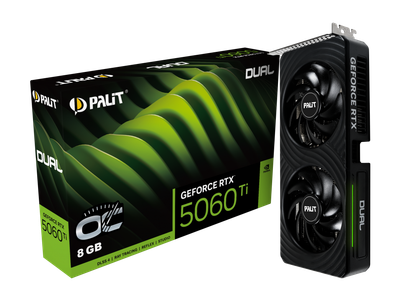 Видеокарта RTX 5060 Ti 8GB GDDR7 Dual OC Palit (NE7506TT19P1-GB2062D)