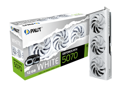 Видеокарта RTX 5070 12GB GDDR7 White OC Palit (NE75070U19K9-GB2050W)