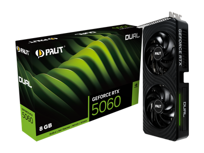 Видеокарта RTX 5060 8GB GDDR7 Dual Palit (NE75060019P1-GB2063D)