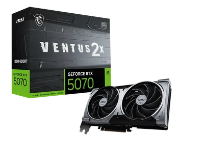 Відеокарта RTX 5070 12GB GDDR7 Ventus 2X OC MSI (GeForce RTX 5070 12G VENTUS 2X OC)
