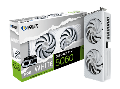 Видеокарта RTX 5060 8GB GDDR7 White OC Palit (NE75060U19P1-GB2063M)