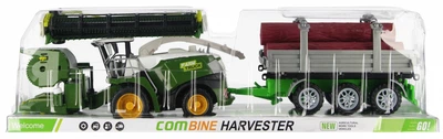 Kombajn zbożowy Mega Creative Harvester z przyczepą leśną i kłodami 545694 (5905523657821)