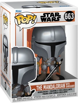 Figurka Funko Pop! Star Wars 663 The Mandalorian with Darksaber Bobble-Head 76550 (889698765503)