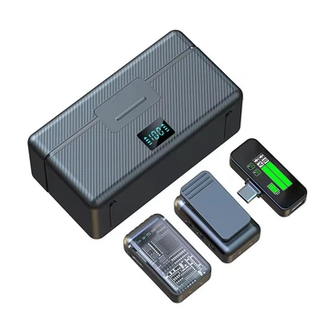 Беспроводной петличный микрофон FengMang KS08, Type-C/iPhone, кейс зарядки, 25–50 м