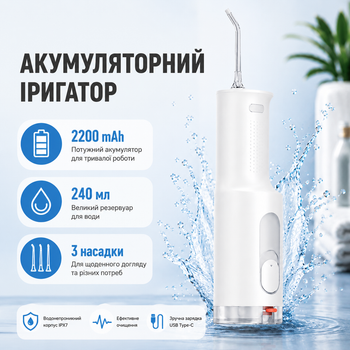 Ирригатор портативный MIJIA teeth flosser F300 полости рта для чистки зубов ирригатор бездротовой аккумуляторный для брекетов Oral irrigator