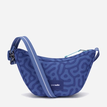 Сумка кросс-боди через плечо женская тканевая средняя PacSafe GO Lunar Crossbody 35135 Небесно-голубая (35135827)