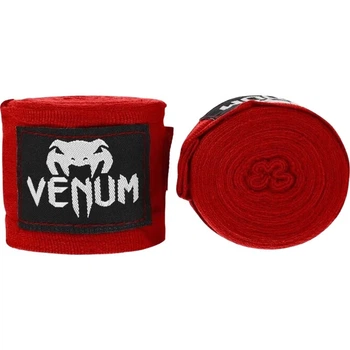 Бинти боксерські VENUM 4M для муай-тай/саньда, червоні, 4 м
