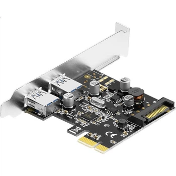 Плата расширения MOGE MC2010 PCI-E X1 на 2 порта USB 3.0, чип NEC