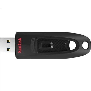 Флеш-накопичувач SanDisk 16 ГБ USB 3.0 CZ48 високошвидкісний чорний, швидкість читання 130 МБ/с, класичний USB 3.0, надійний та безпечний