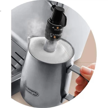 Кавоварка Delonghi, домашня напівавтоматична кавоварка, американо та еспресо, мала, 15 бар, з насосом, ручне регулювання системи спінювання молока, ECP35.31.W, білий подарунок