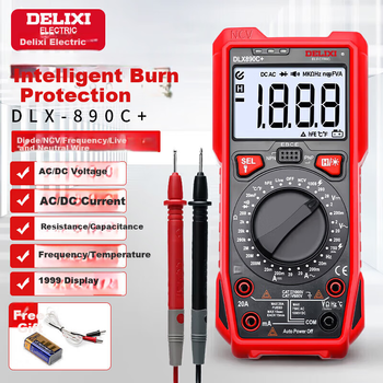 DELIXI ELECTRIC Умный цифровой мультиметр с защитой от ожогов, бытовой цифровой портативный высокоточный универсальный измеритель напряжения/тока/сопротивления