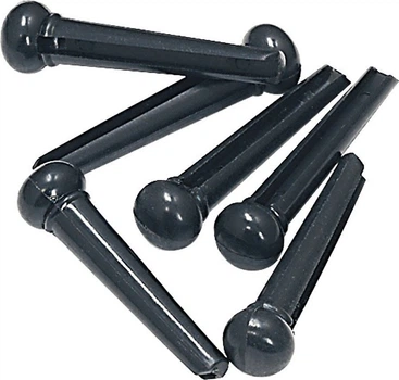 Шпильки для струнотримача акустичної гітари GEWA Bridge plug 6 шт Black (RG-555001)