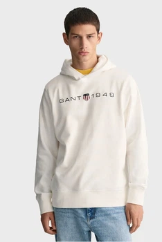 Чоловіче біле худі PRINTED GRAPHIC Gant XXL 2003244