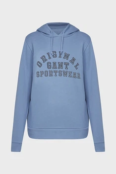 Жіноче синє худі REG PRINTED HOODIE Gant XS 4200807