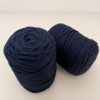 Шнур кручений для макраме YarnArt macrame rope 5мм темно-синій 500г (№784)