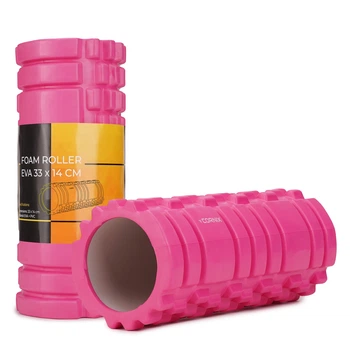 Массажный ролик Cornix EVA 33 x 14 см (валик, роллер) XR-0031 Pink