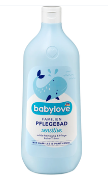 Розслаблююча лосьйон-піна для ванни Babylove Sensitive для гарного сну з екстрактом лаванди, 1000 ml