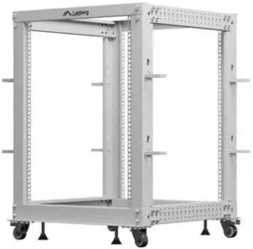 Серверна стійка Lanberg Open Rack 19" 15U 600x600-1100 Grey (OR01-6115-S)