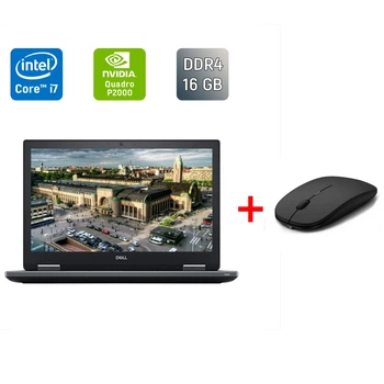 Мобильная рабочая станция Б-класс Dell Precision 7530 / 15.6" (3840x2160) IPS / Intel Core i7-8850H (6 (12) ядра по 2.6 - 4.3 GHz) / 16 GB DDR4 / 256 GB SSD / nVidia Quadro P2000, 4 GB GDDR5, 128-bit / HDMI / WebCam б/у + Подарок Беспроводная мышь / USB