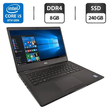 Ноутбук Dell Latitude 3490 / 14" (1920x1080) IPS / Intel Core i5-8250U (4 (8) ядра по 1.6 - 3.4 GHz) / 8 GB DDR4 / 240 GB SSD / Intel UHD Graphics 620 / WebCam б/у