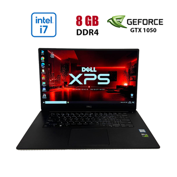 Игровой ноутбук Dell XPS 9560 / 15.6" (1920x1080) IPS / Intel Core i7-7700HQ (4 (8) ядра по 2.8 - 3.8 GHz) / 8 GB DDR4 / 256 GB SSD / nVidia GeForce GTX 1050, 4 GB GDDR5, 128-bit / WebCam б/у